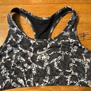Nike Black and Gray Dri-FIT Sports Bra